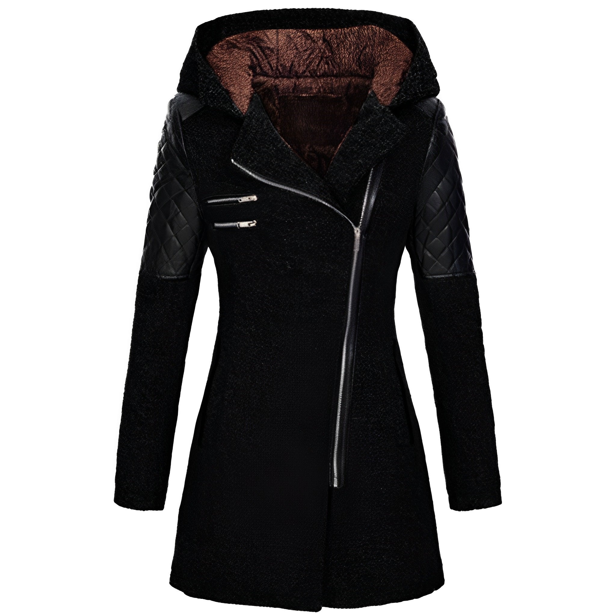 Valenzora | Winter Woll Trenchcoat mit Kapuze