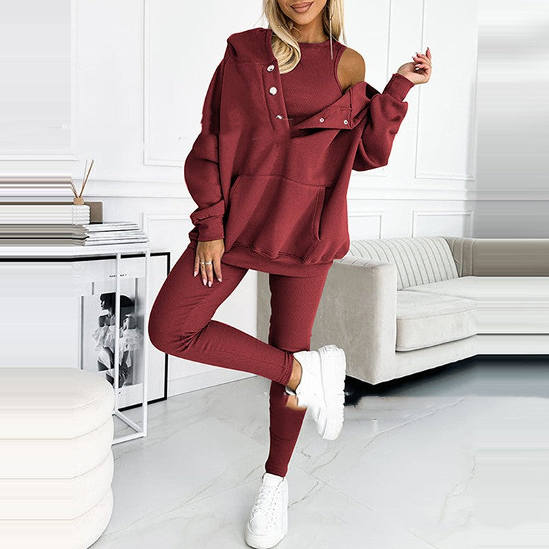Valenzora | 3-Piece Women's Sports Set for Autumn and Winter