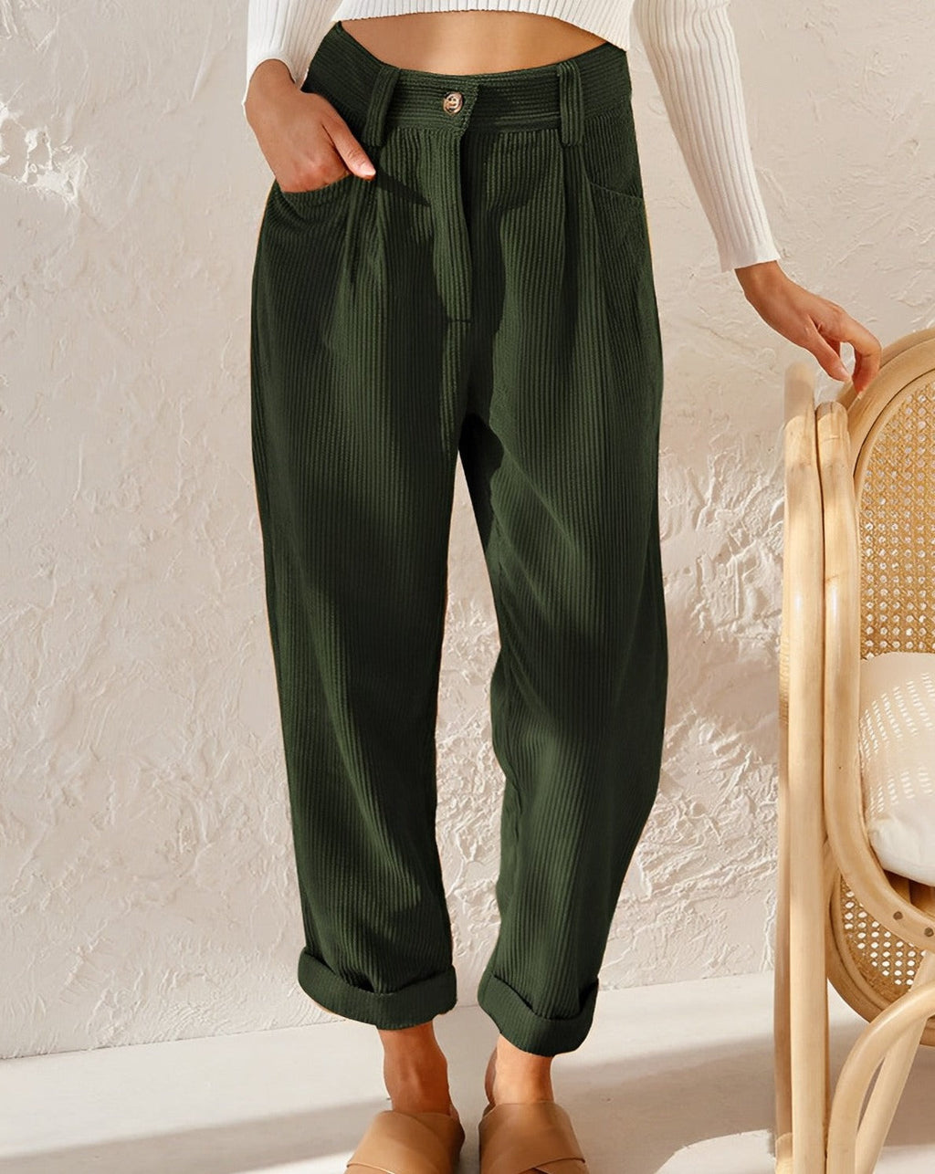 Valenzora | Stylische Cordhose mit entspanntem Schnitt für Damen