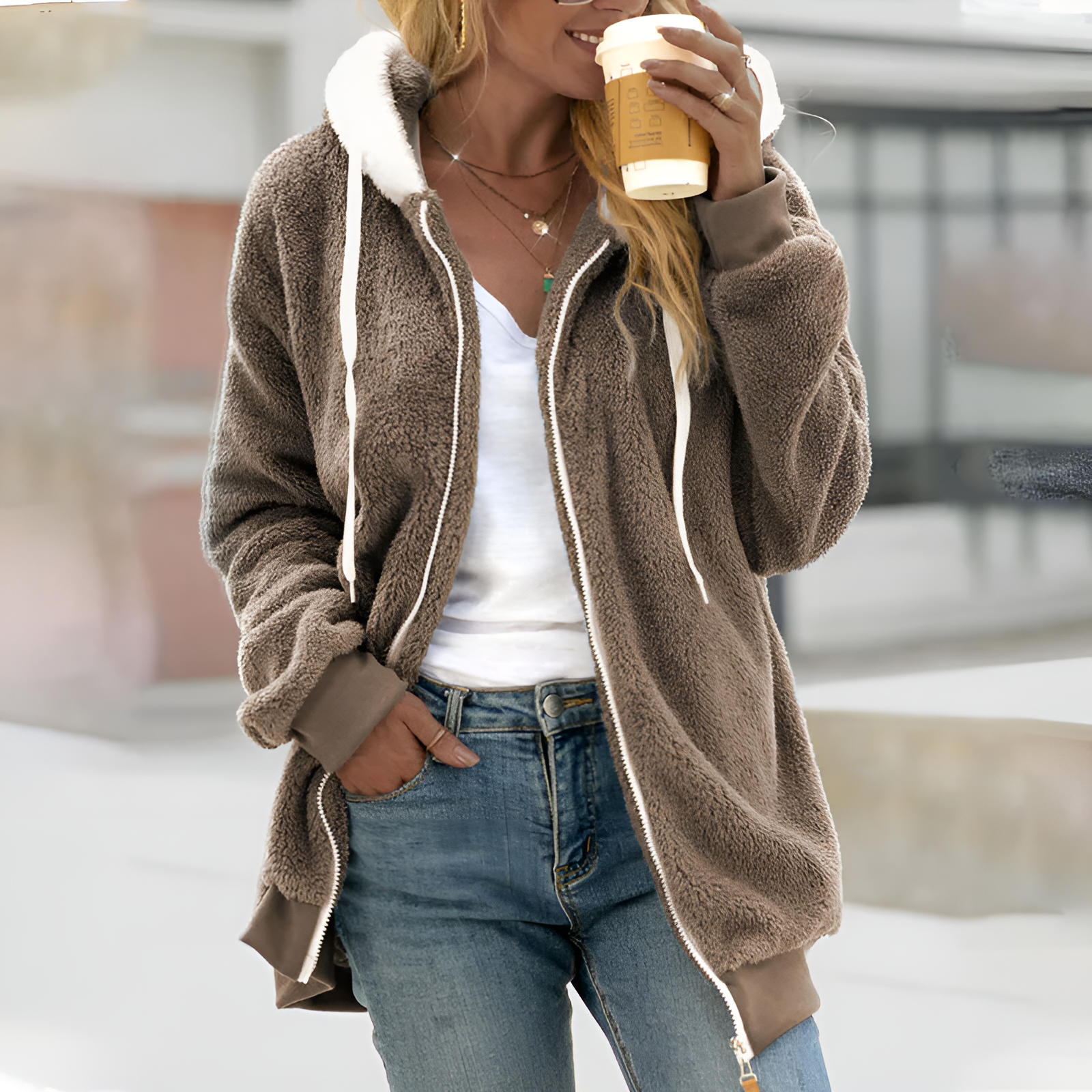 Valenzora | Comfortable super-soft fleece jacket with hood