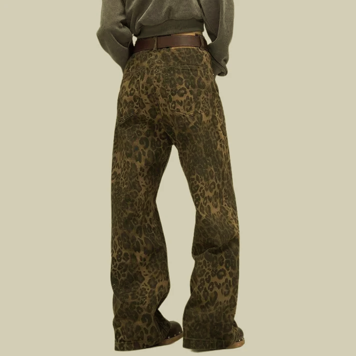 Valenzora | Viral Jeans mit Leopardenmuster