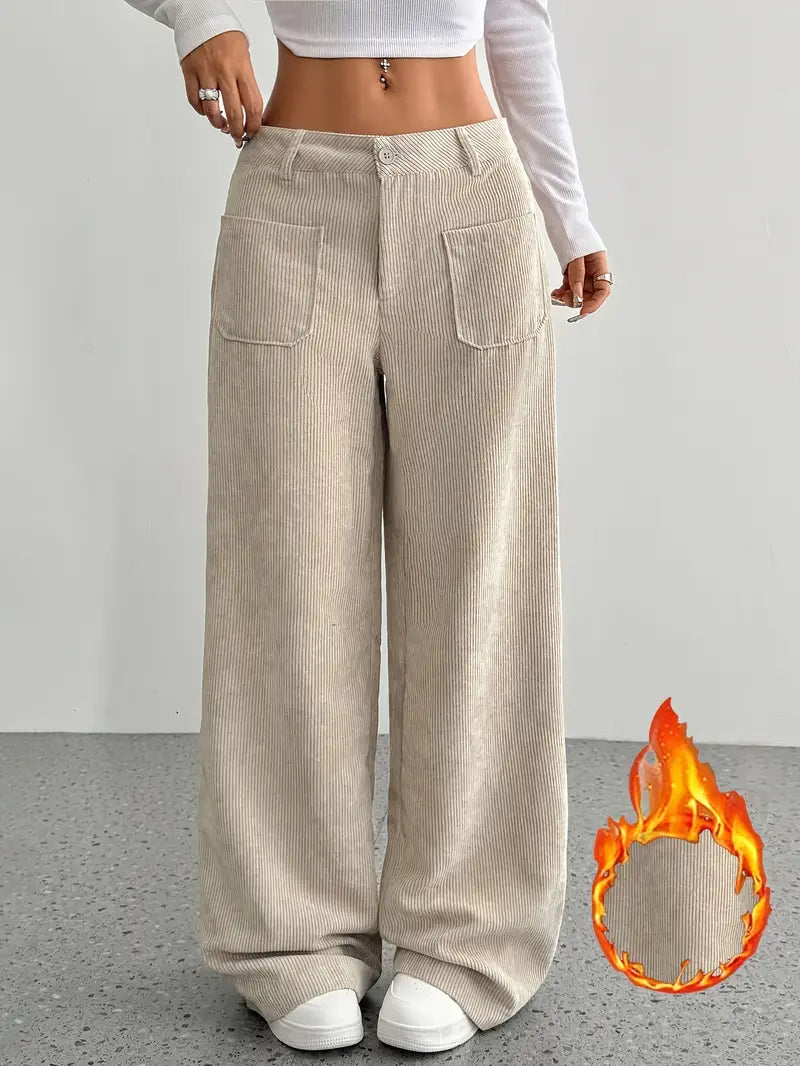 Valenzora | Wide-Leg Corduroy Trousers for Women