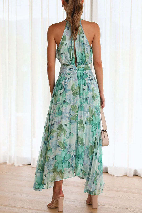 Dress with floral charm