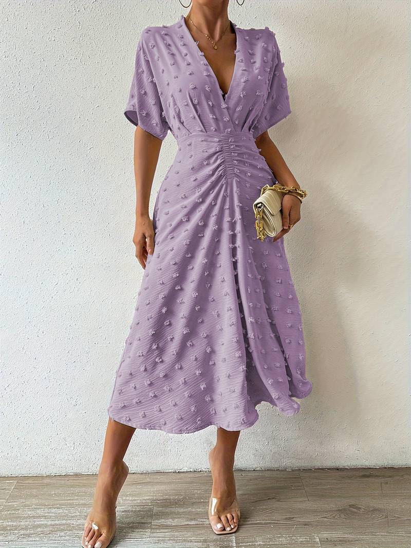 Valenzora | Midikleid mit Rüschen und Swiss Dots