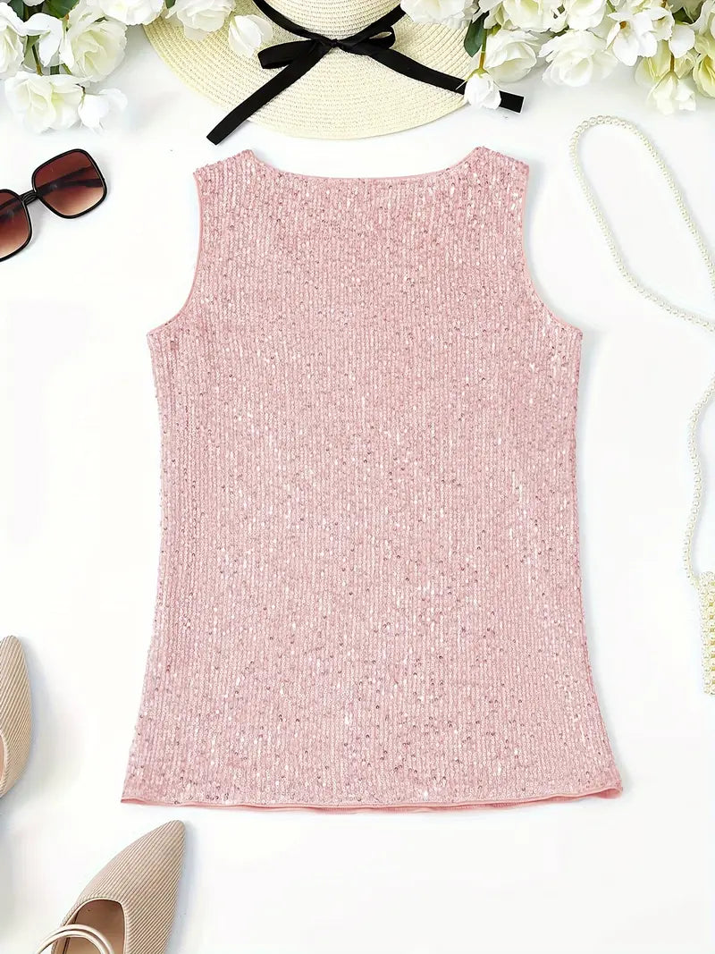 Valenzora | Elegantes, ärmelloses Top mit Pailletten