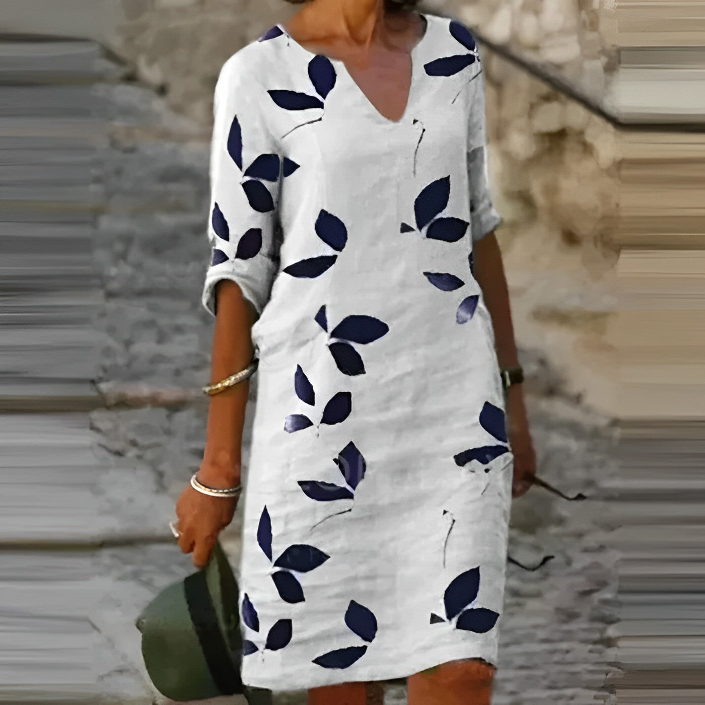 Valenzora | Sommerkleid mit Blättermuster
