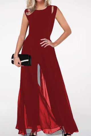 Valenzora | Solid Color Women's Jumpsuit Made of Milk Silk