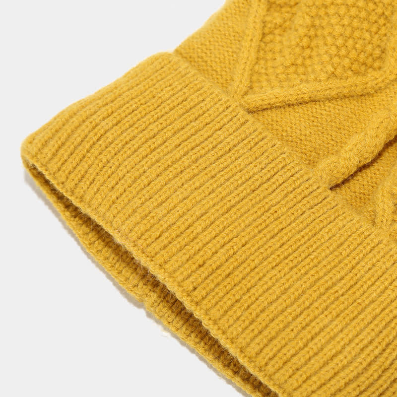 Valenzora | 3-teiliges Strickaccessoire-Set – stylische Damenhut, Schal und Handschuhe