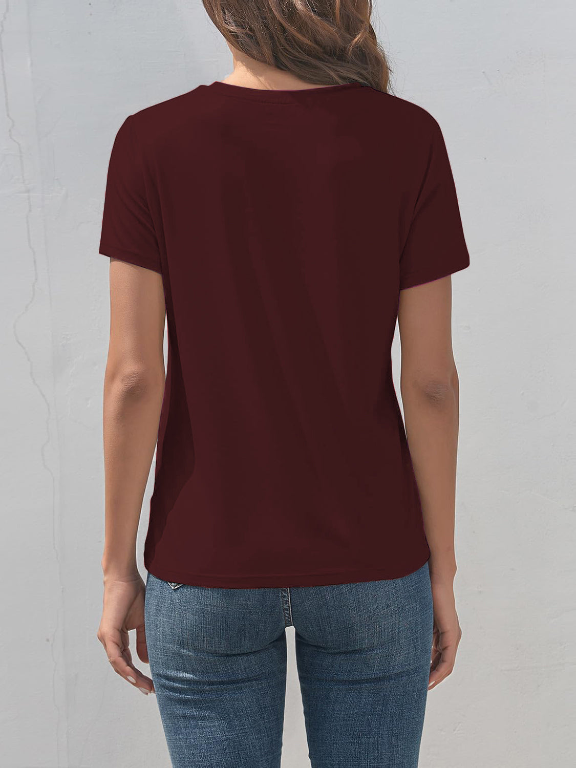 Valenzora | Smile Crew Neck Short Sleeve T-Shirt