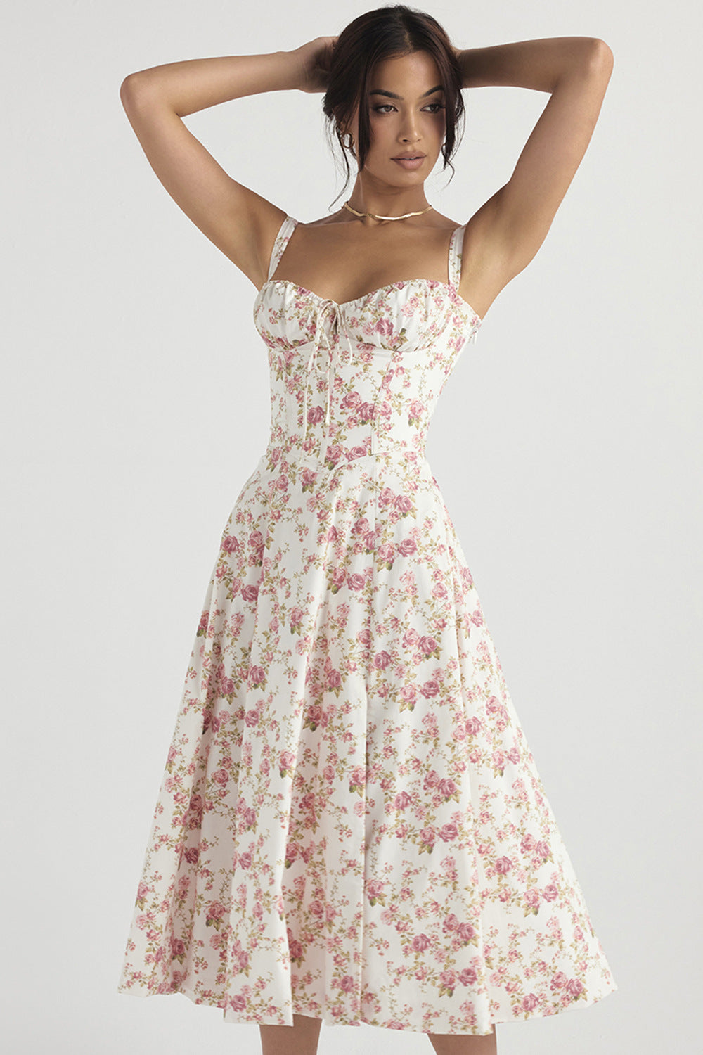Valenzora cut sundress for women with French flair and seductive hip slit"