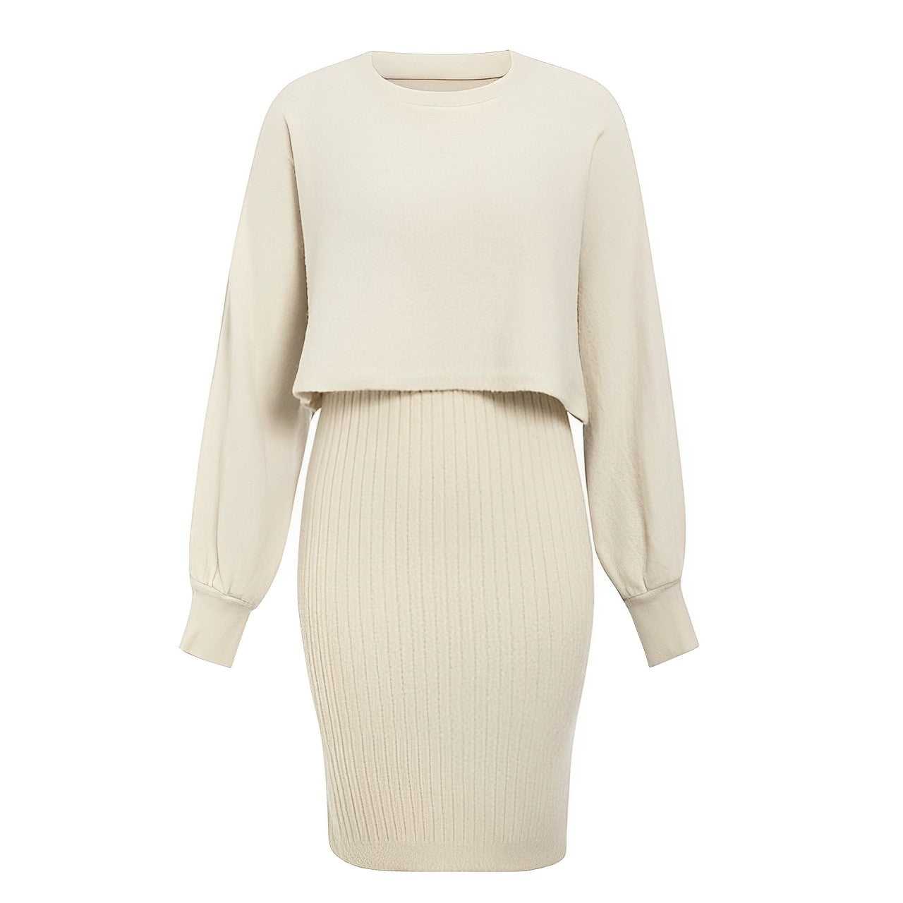Valenzora | 2-piece knitted dress with flutter sleeves