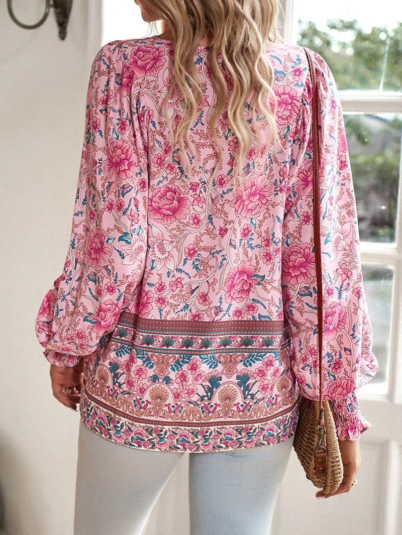 Valenzora | Elegantes geblümtes Sommertop für Damen