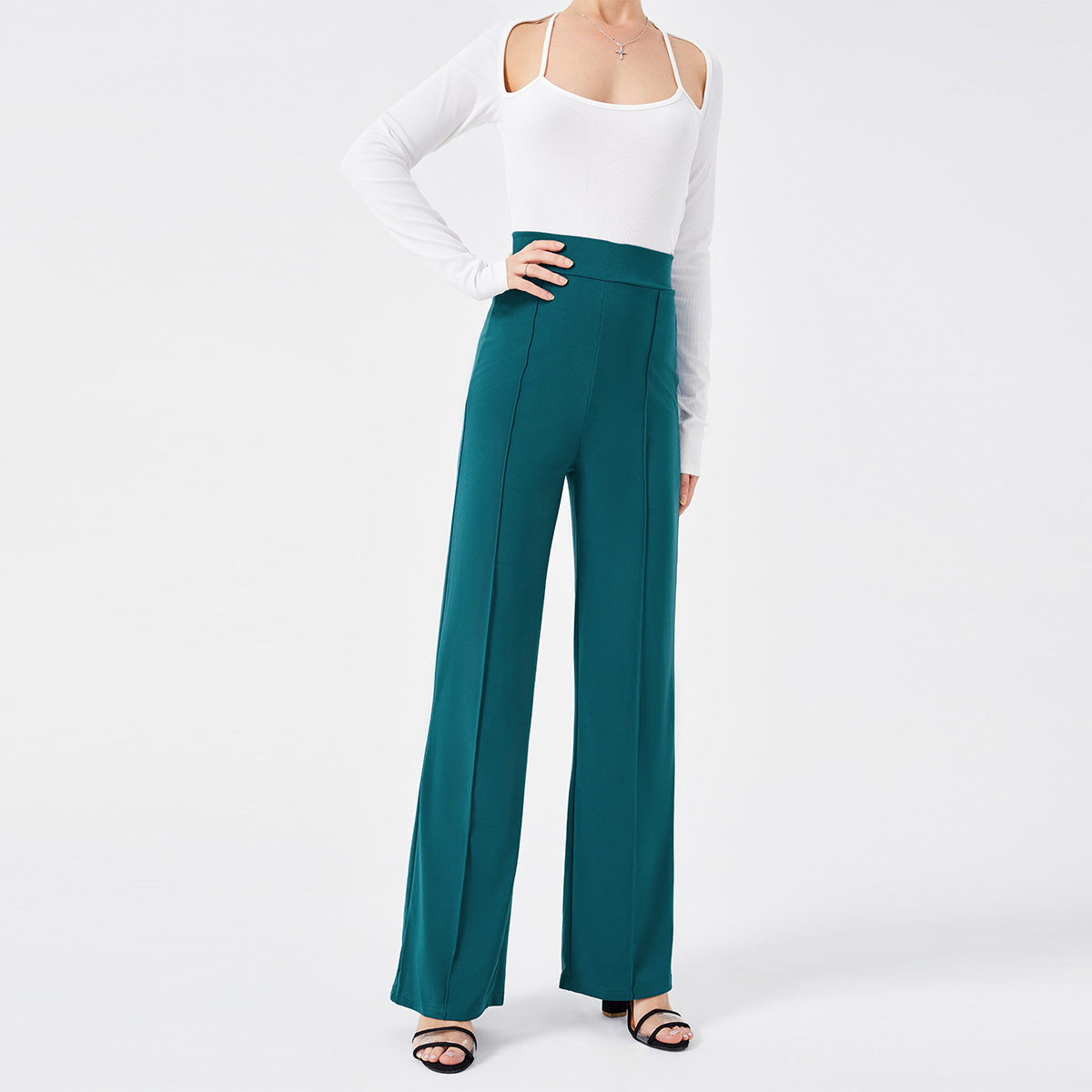 Valenzora High-waisted bell-bottom trousers