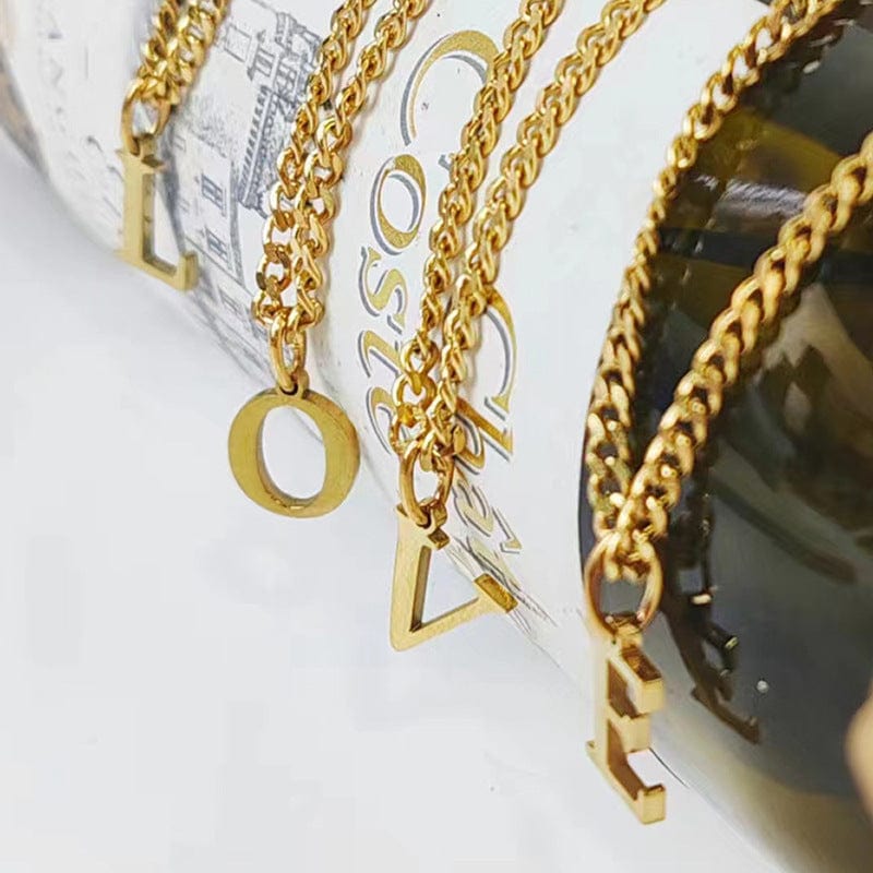 Valenzora | Buchstaben alle gleich 14k Edelstahlkette