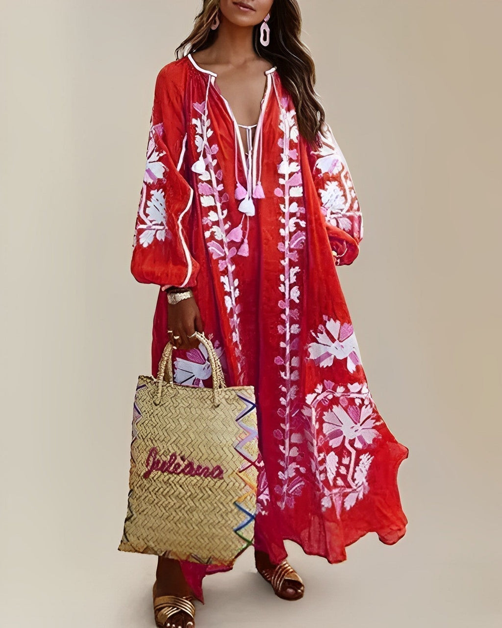 Valenzora | Retro Boho Weites Kleid