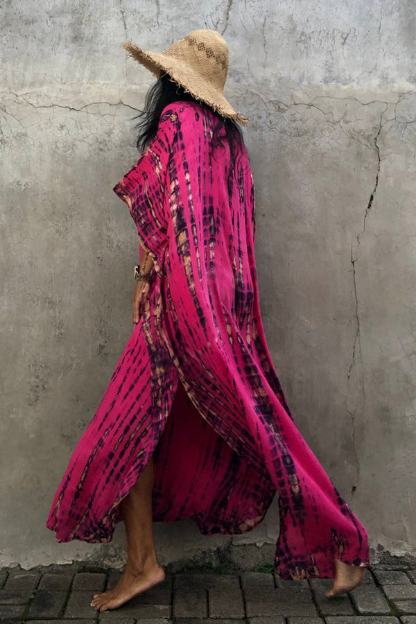 Valenzora Freely – Lockeres Wickelkleid im Batik-Boho-Stil
