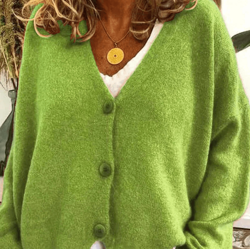 Valenzora | Comfortable V-neck cardigan, women's sweater, knitted vest, soft fabric