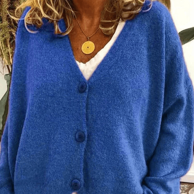 Valenzora | Comfortable V-neck cardigan, women's sweater, knitted vest, soft fabric
