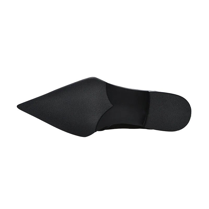 Valenzora | Schwarze Stiefeletten mit niedrigem Absatz für Damen