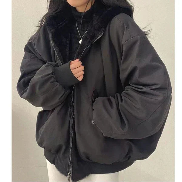 Valenzora | Stylische dicke Jacke mit Wendefunktion