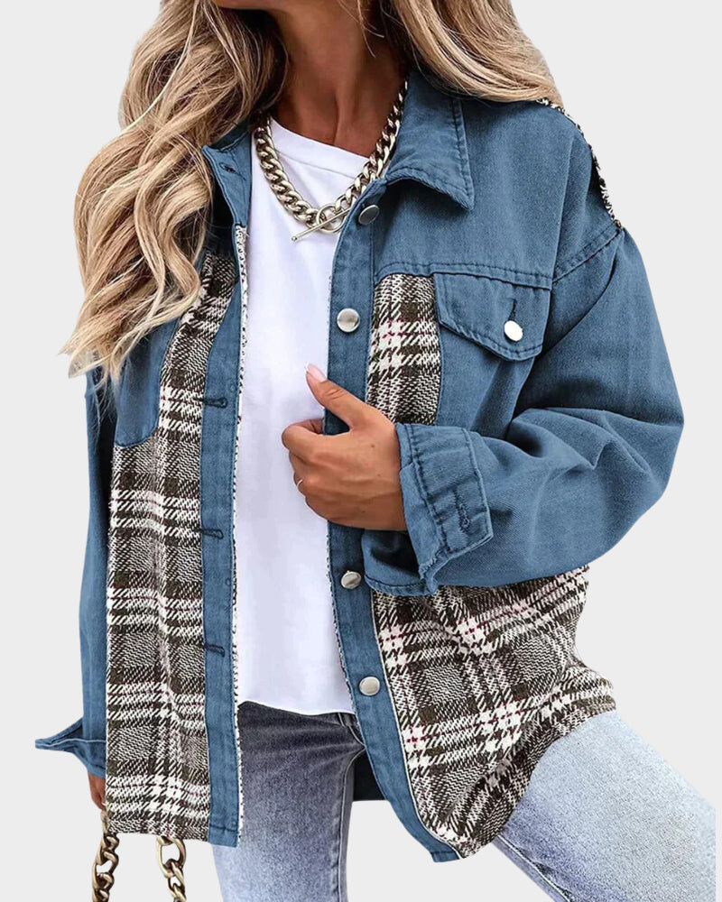 Valenzora | Retro Jeansjacke für Damen - Modische Jeansjacke