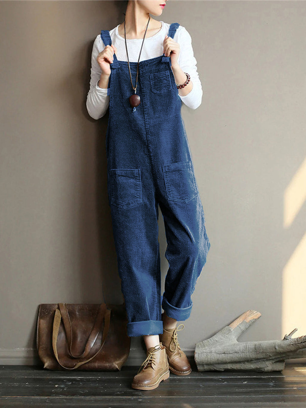 Valenzora | VELVET OVERALL WITH WIDE LEG