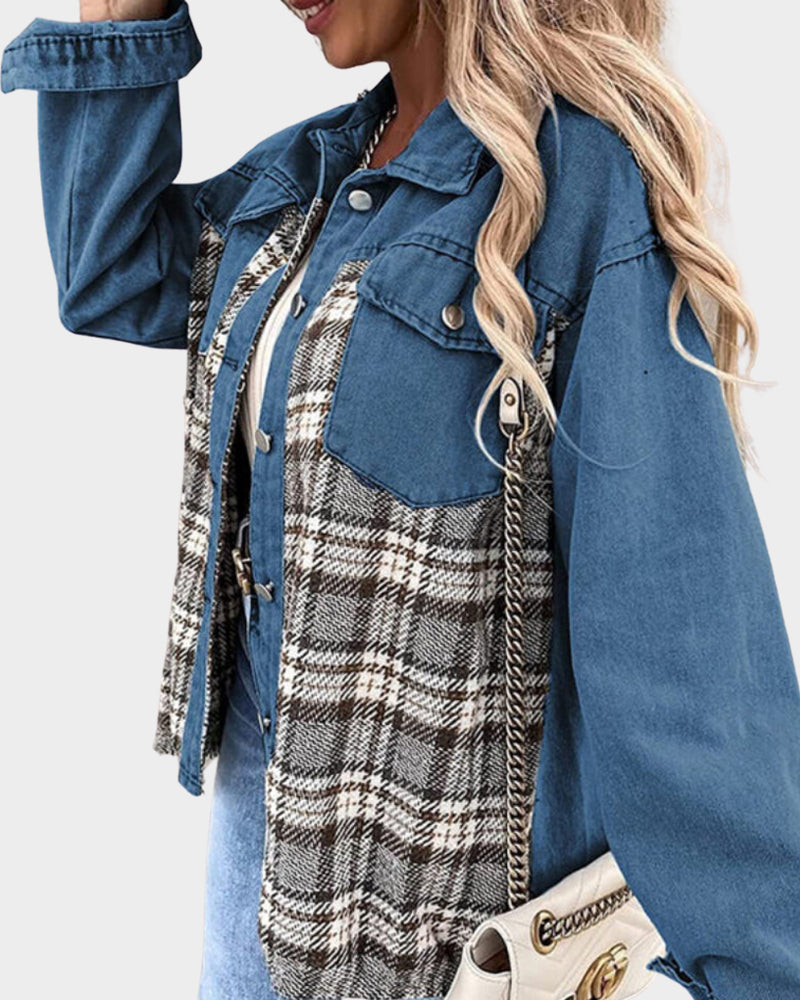 Valenzora | Retro Jeansjacke für Damen - Modische Jeansjacke