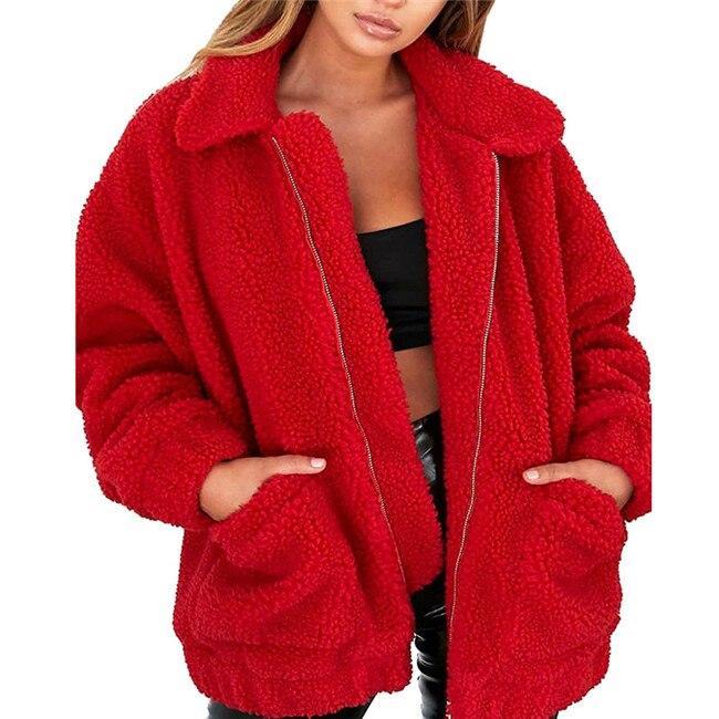 Valenzora | Damen-Fleece-Sweatshirt mit weitem Kragen