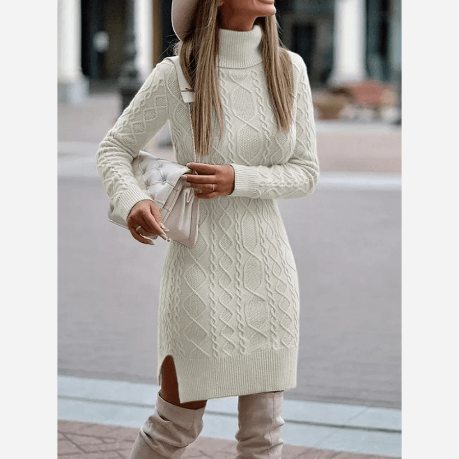 Valenzora | Elegantes Boho-Rollkragenkleid für Damen