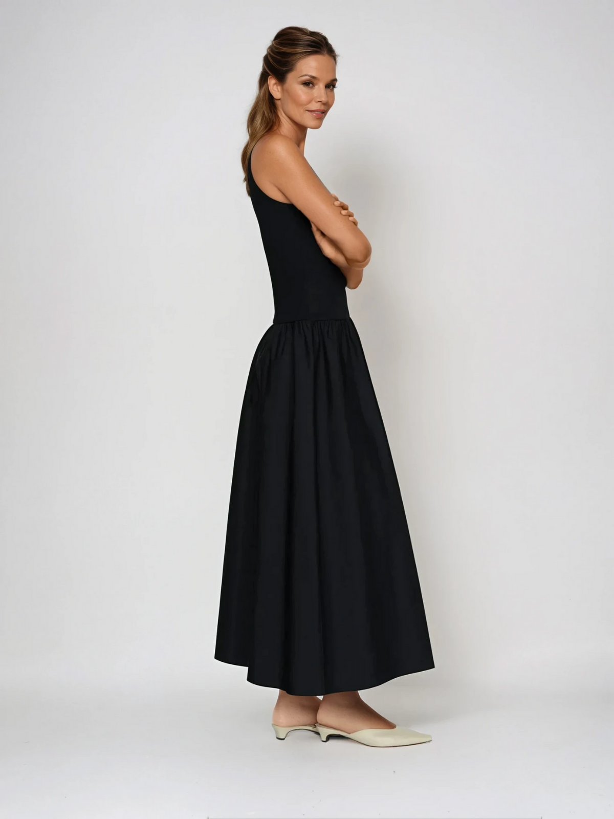 Valenzora | Neck Casual Stitching Vest Dress