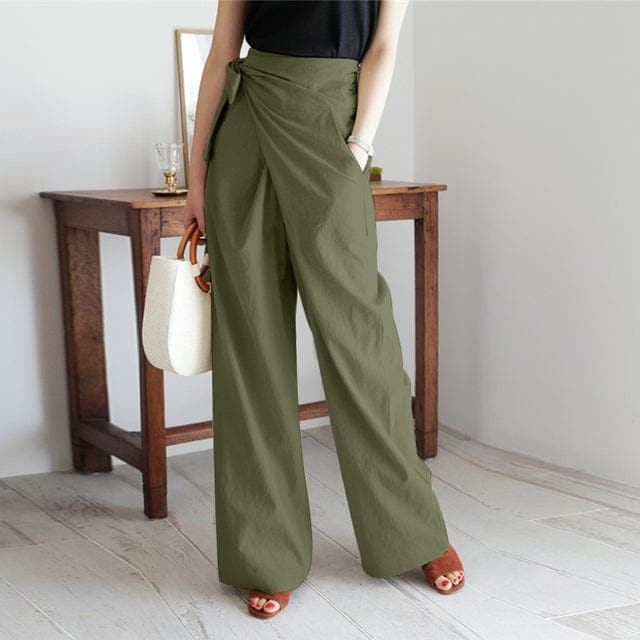 Valenzora | Trendy High-Waisted Wrap Pants