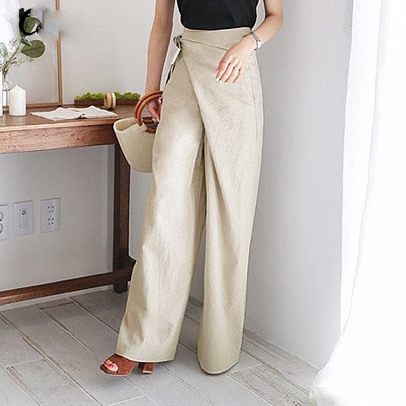 Valenzora – Elegante Wickelhose mit hohem Bund