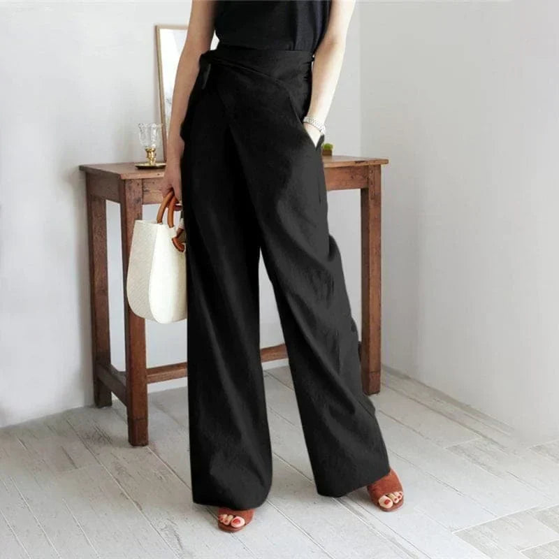 Valenzora | Trendy High-Waisted Wrap Pants