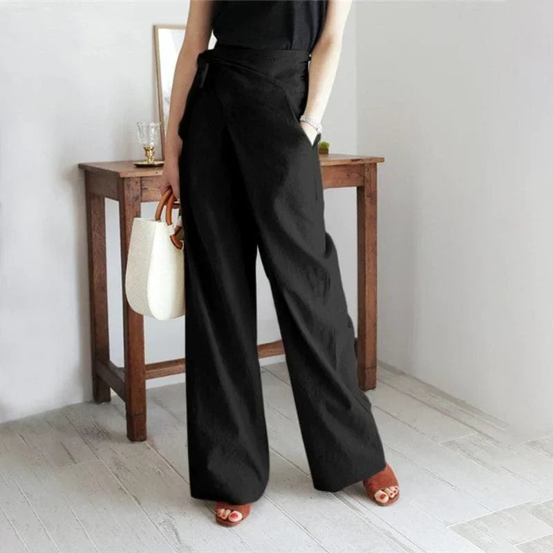 Valenzora – Elegante Wickelhose mit hohem Bund