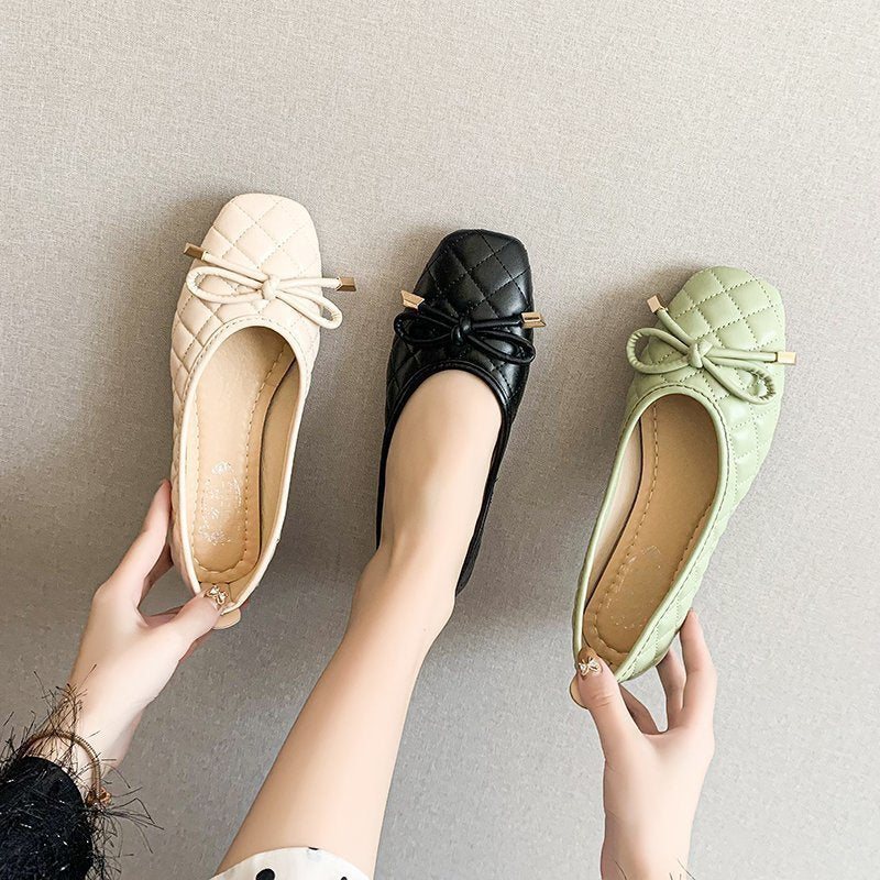 Valenzora | Butterfly Bow Tie Breathable Square Toe Non-Slip Slippers