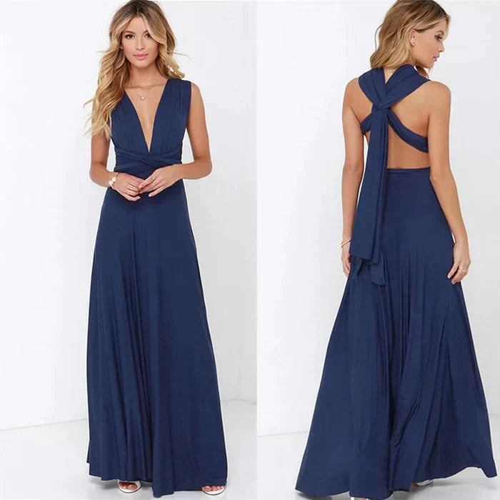 Valenzora | Elastisches Wickelkleid mit Trägern