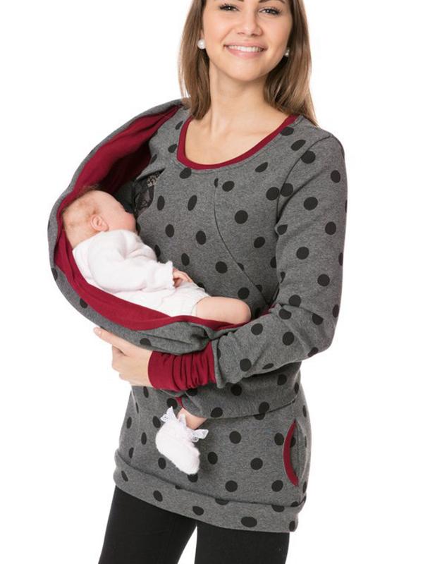 Valenzora | Maternity chaps, nurse sweatshirts, floral print, pockets, zipper, nursing wear