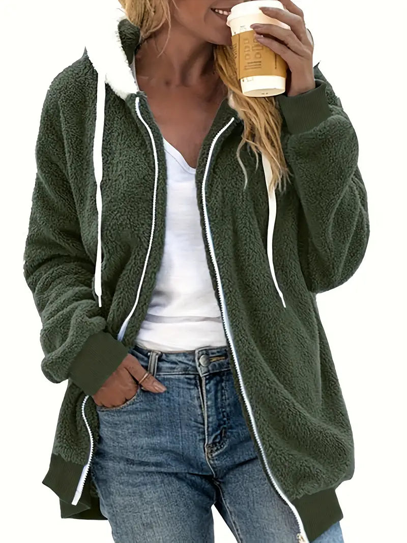 Valenzora | Oversized Teddy-Jacke für Damen | Warme und stylische Winterjacke