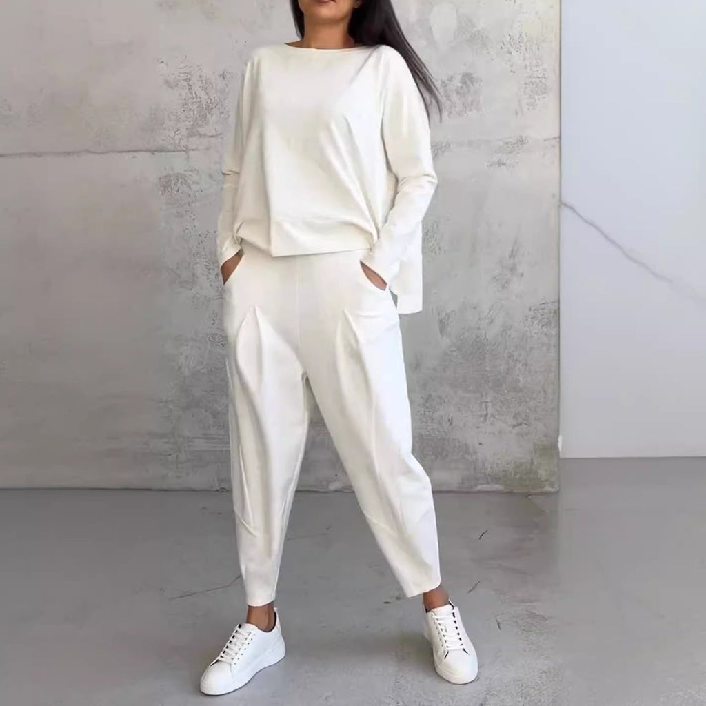 Valenzora | Damen-Hosenanzug mit langen Ärmeln, asymmetrisches Design