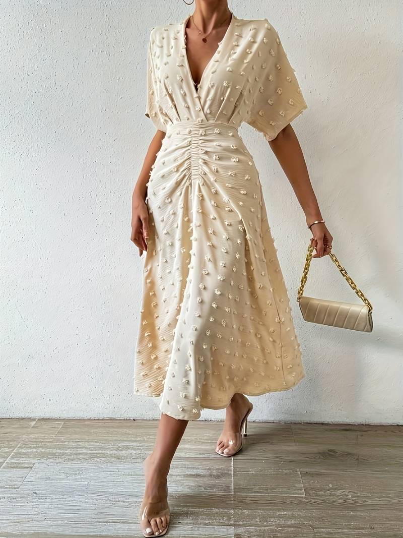 Valenzora | Midikleid mit Rüschen und Swiss Dots