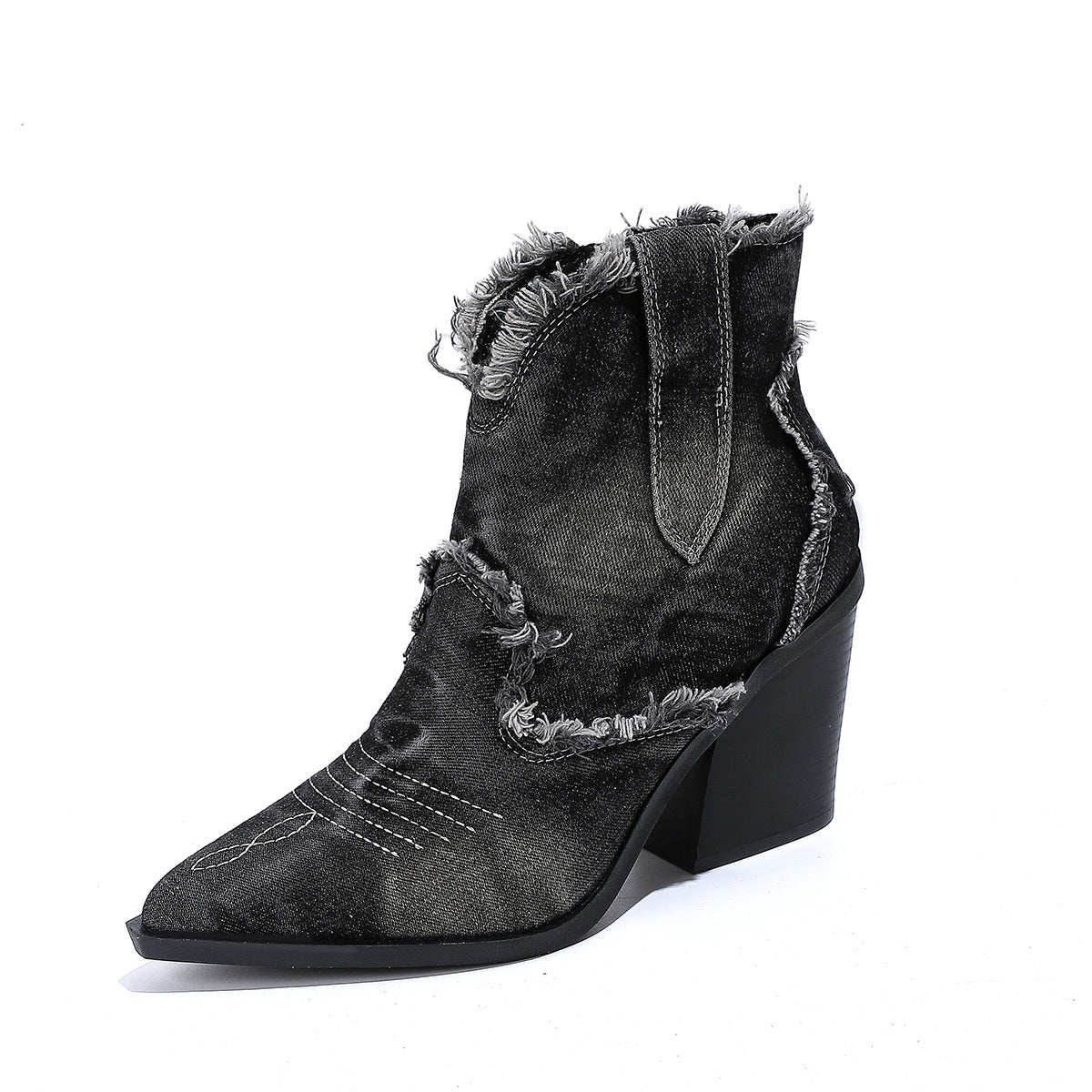 Valenzora | Women's Trendy Pointed-Toe Western Cowboy Boots Comfortable Ankle Boots