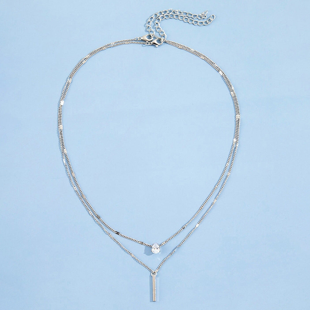 Valenzora | Halskette Glitzer Gold Anhänger Set Vintage Schmuck