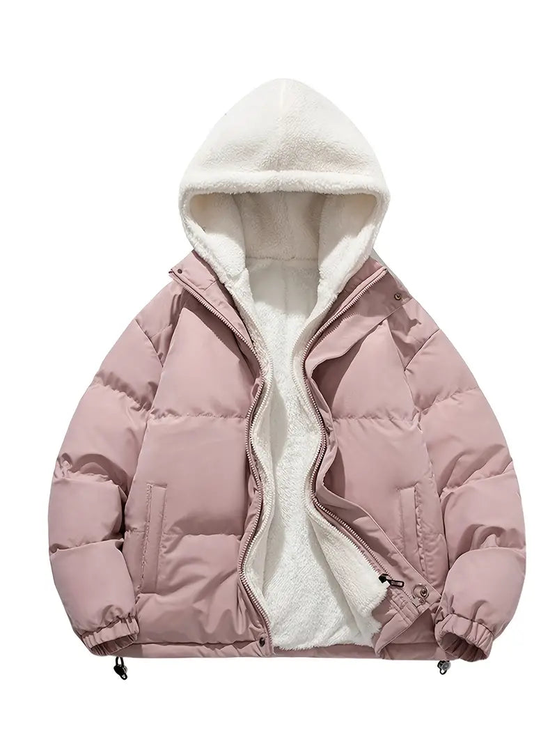 Valenzora | Warm winter jacket with hood and soft lining for women