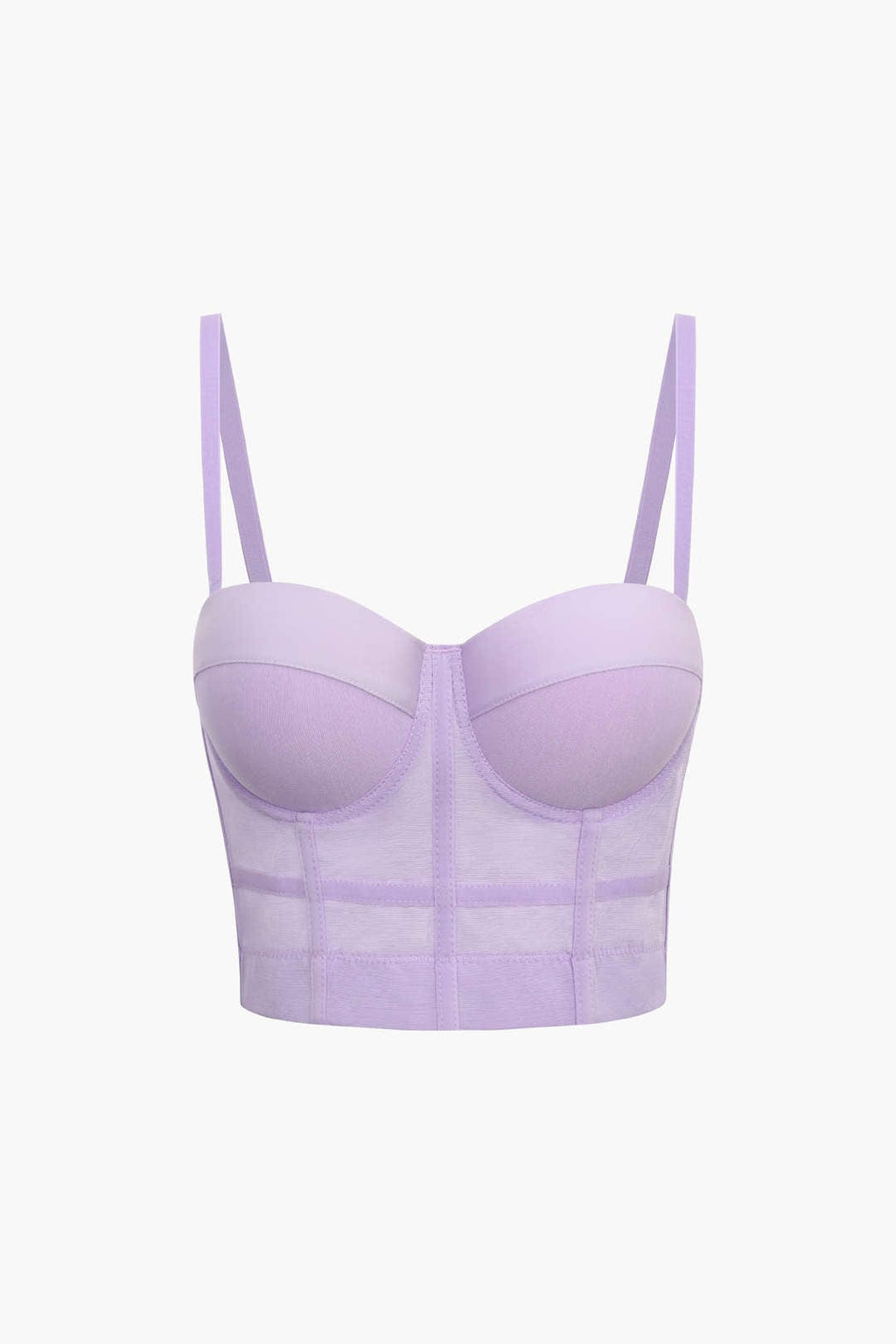 Valenzora | Figurbetontes Bustier-Top mit Bügelkörbchen und transparenter Mesh-Struktur