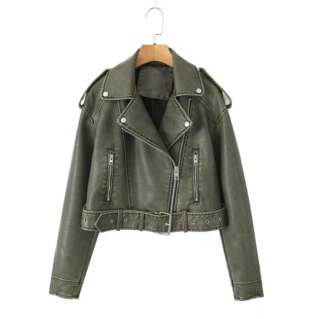 Valenzora | Washable, Gradient Leather Jacket for Women*