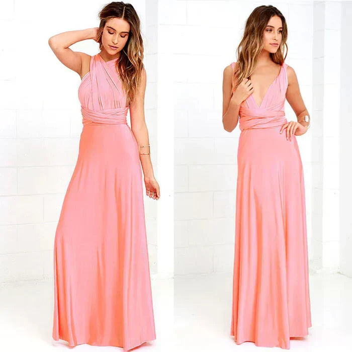 Valenzora | Elastisches Wickelkleid mit Trägern