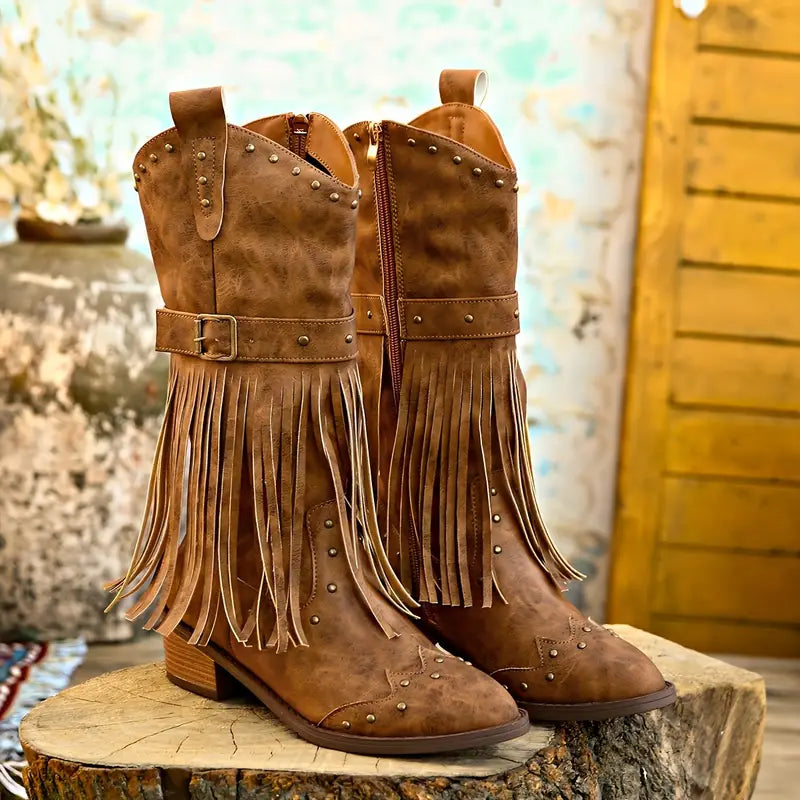 Valenzora | Robuste Cowboystiefel mit dickem Absatz