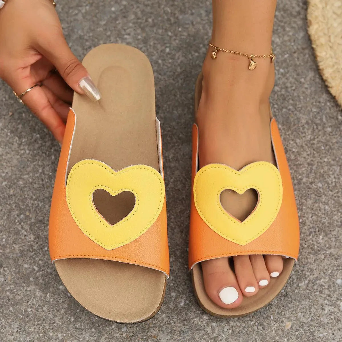 Valenzora | Sandals Love with Heart Shape Design