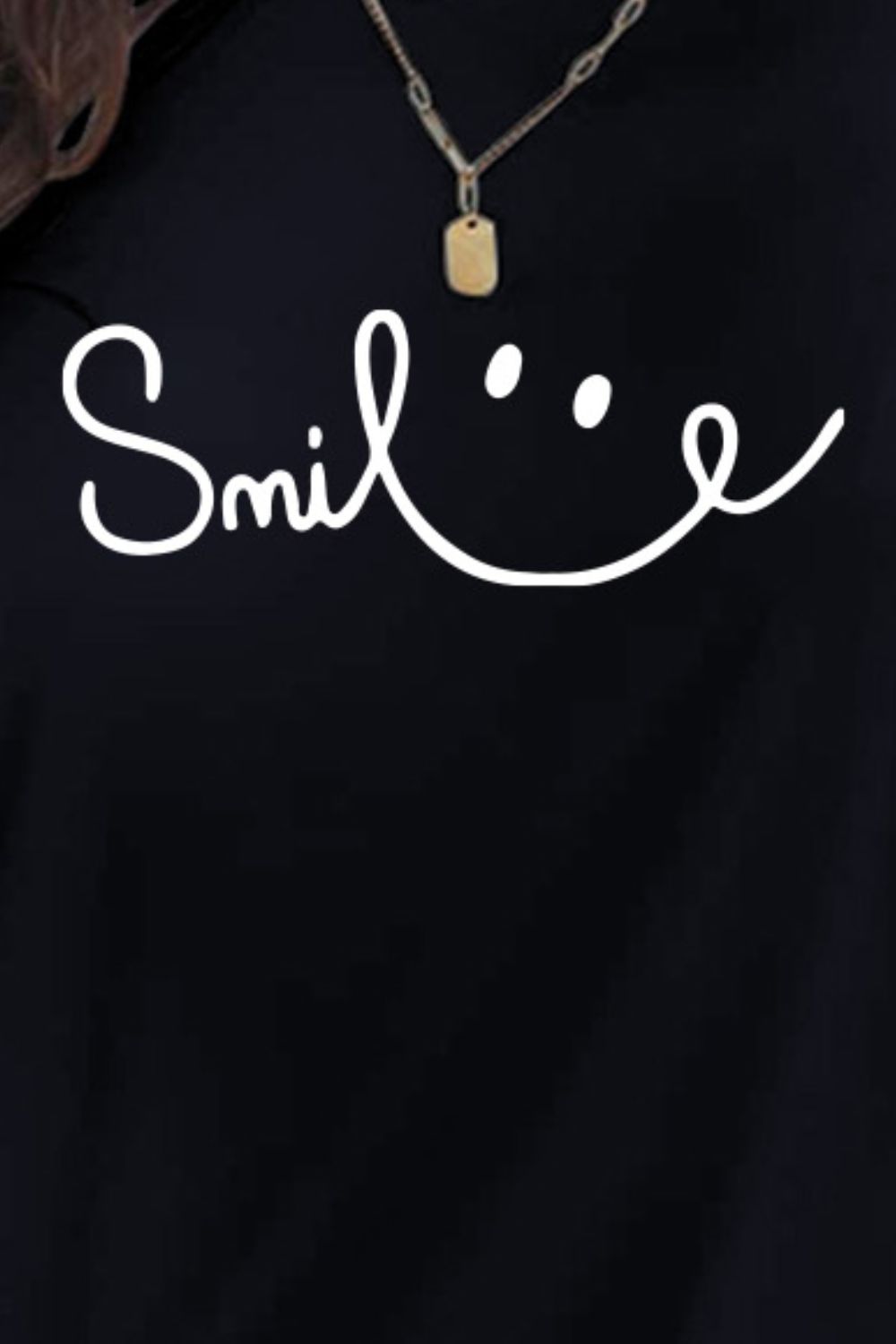 Valenzora | Smile Crew Neck Short Sleeve T-Shirt