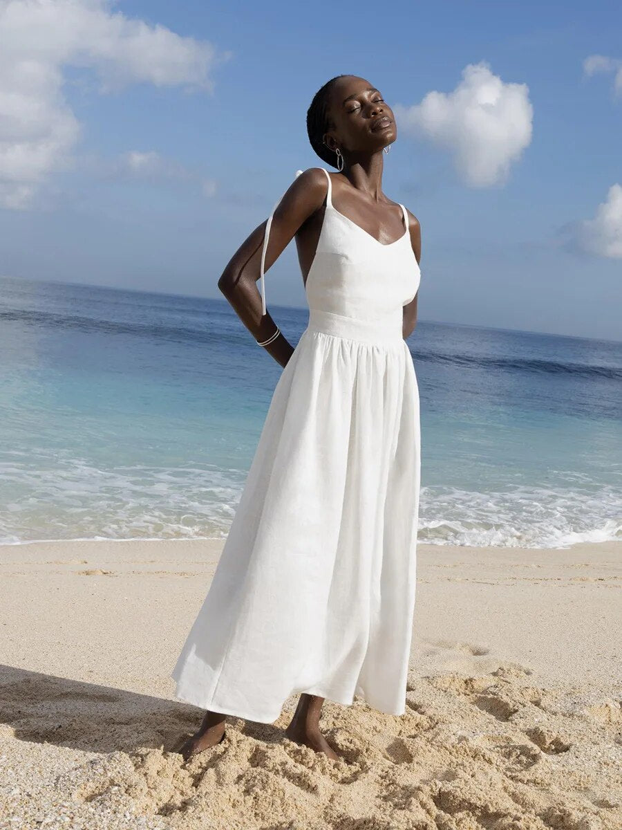 Valenzora | Breathable Linen Summer Dress for Women